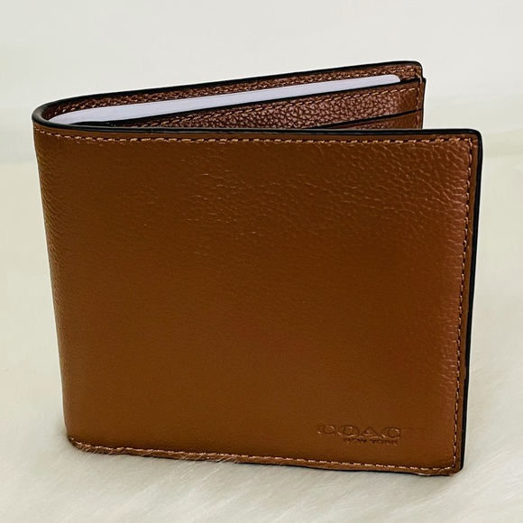 NWT Coach Brown Saddle compact ID Wallet - Picture 2 of 8